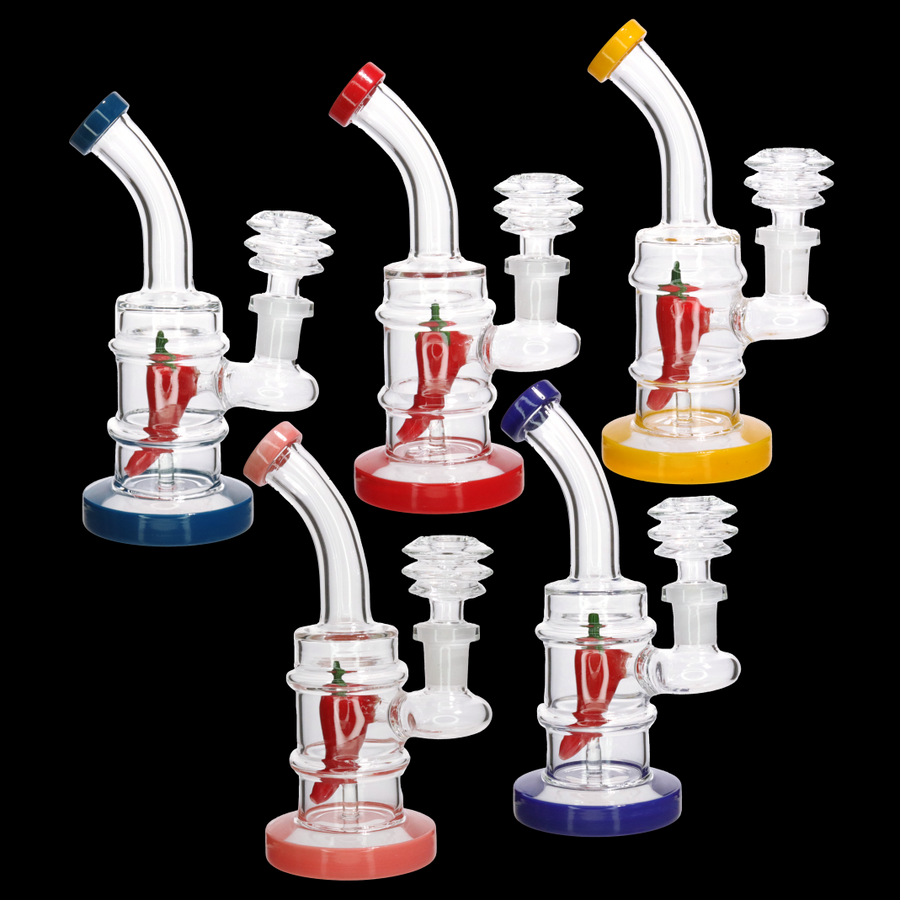 7 Inch Recycler Dab Rig with Chili Perc