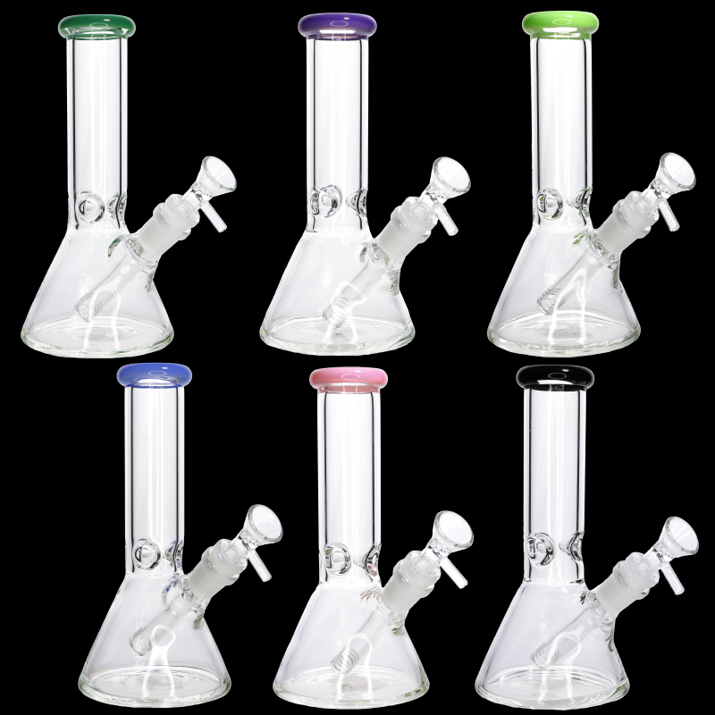 8 Inch Color Top Slime Beaker Water Pipe, 5mm