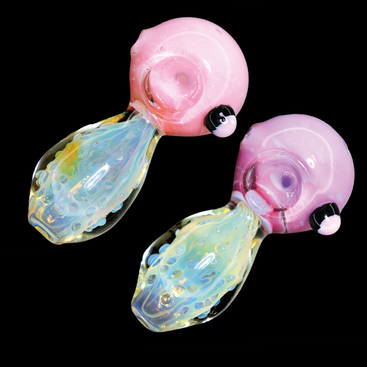 5 in - Fumed Body Color Changing Glass Hand Pipe Spoon
