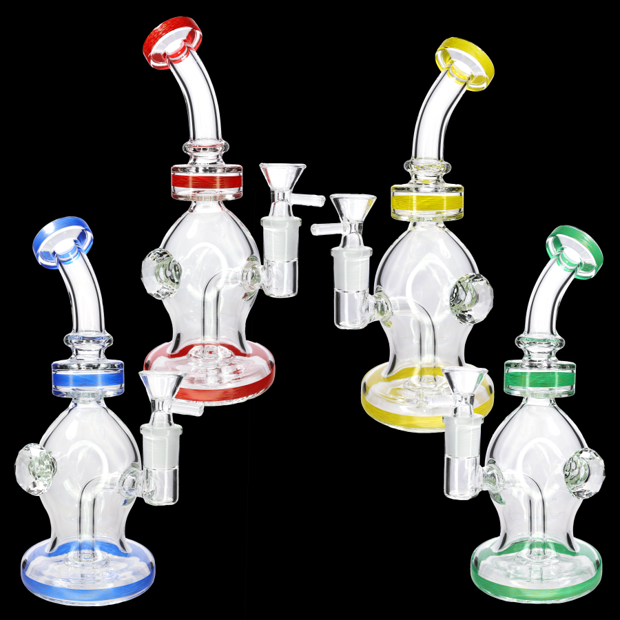 💎🔥 9” Recycler Style Bong – Smooth Hits w/ Functional Design