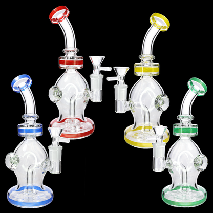 💎🔥 9” Recycler Style Bong – Smooth Hits w/ Functional Design