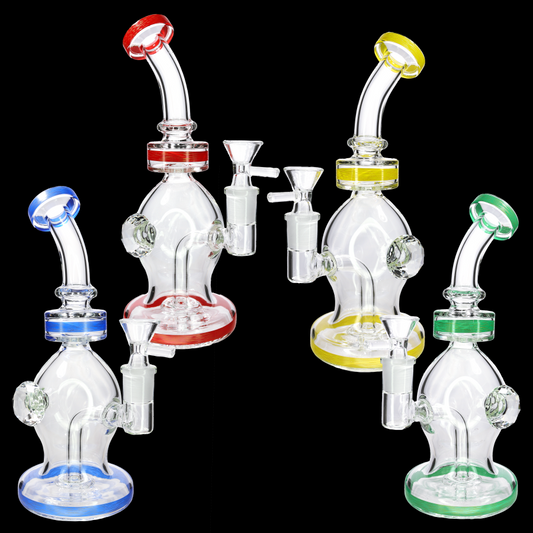 💎🔥 9” Recycler Style Bong – Smooth Hits w/ Functional Design