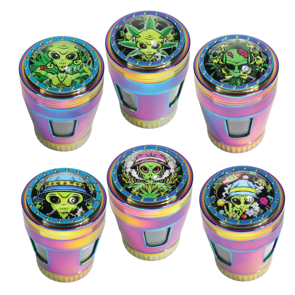 70412 Chromium Crusher Rainbow Bling Alien Grinder, 6-Piece