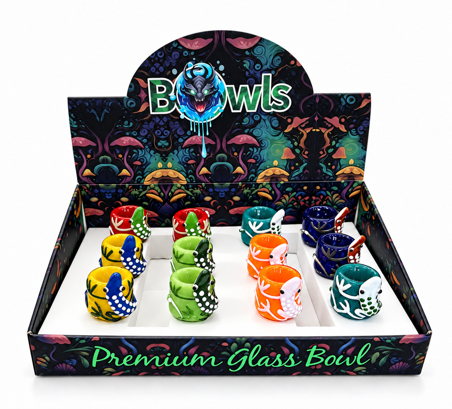 Gecko Glass Bowl – 12 Pcs Display Box