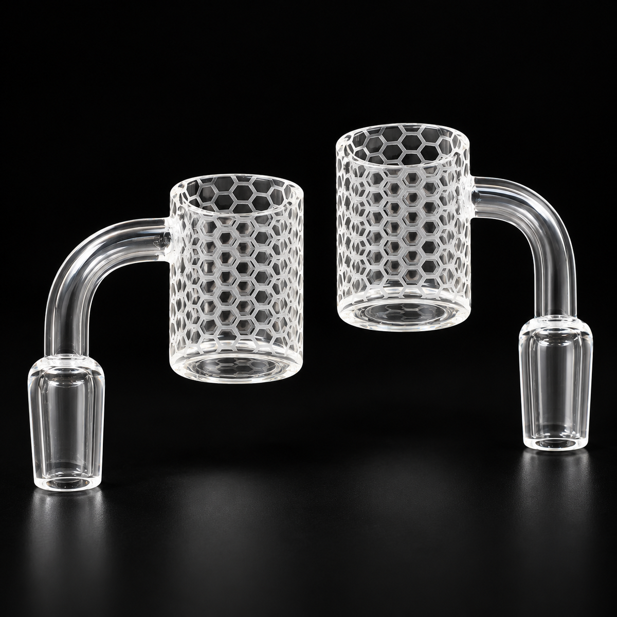 14mm Honeycomb Etched Quartz Banger – 90°