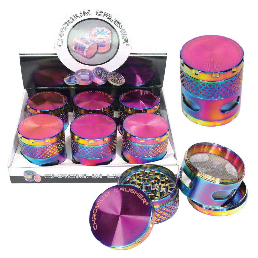 Rainbow Diamond Chromium Crusher Grinder, 6-Piece