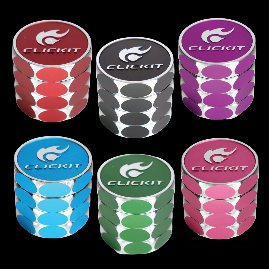 6 pcs – CLICKIT 2.5 Inch 63mm Diamond Cut 4-Layer Herb Grinder MG-109
