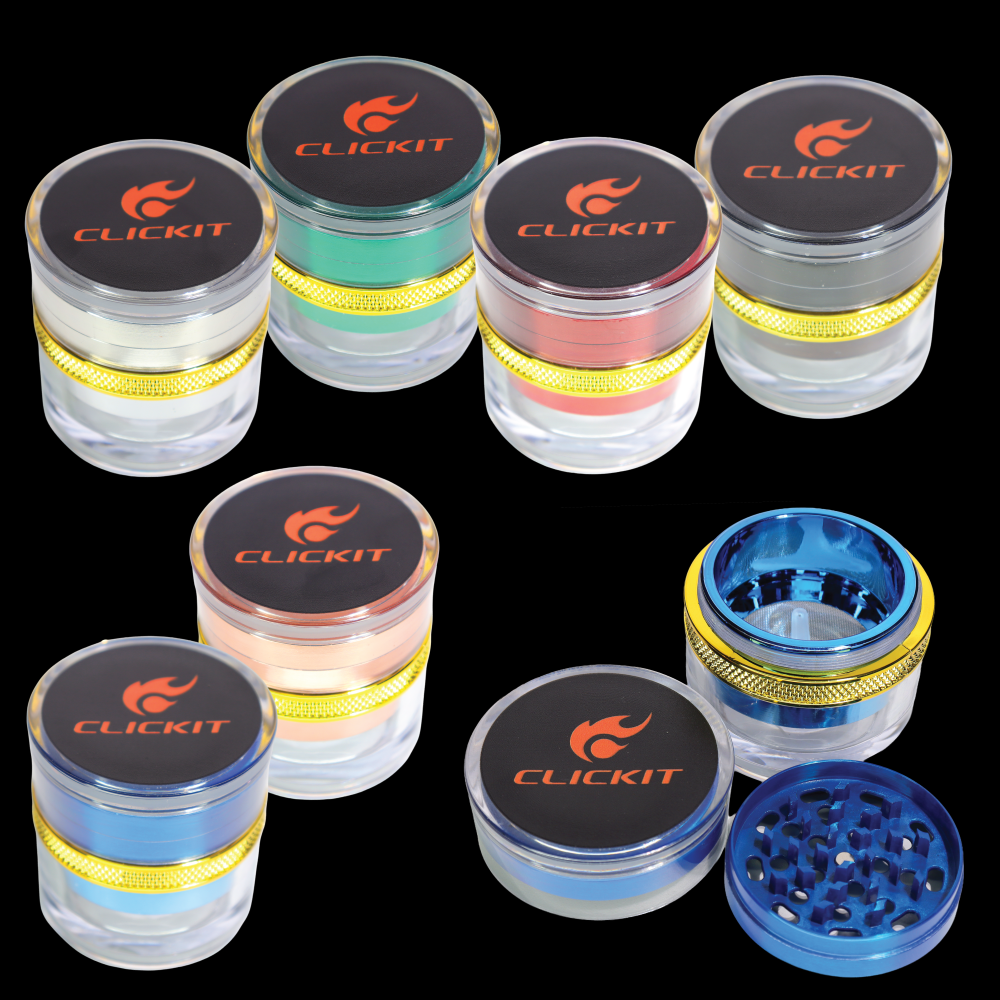 6 pcs – CLICKIT 2.5-Inch Metallic Gold Belt Grinders, Assorted Colors Wholesale | MG-010