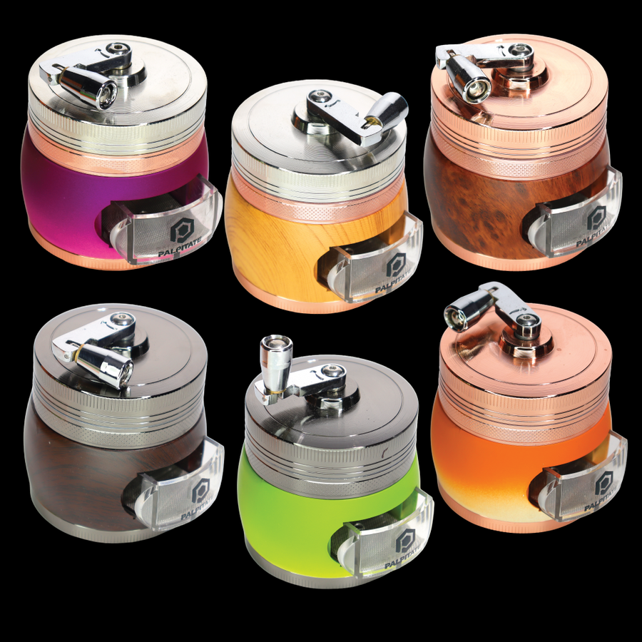 6 pcs – CLICKIT 2.5 Inch 63mm Fumed Metallic 4-Layer Herb Grinder MG-018