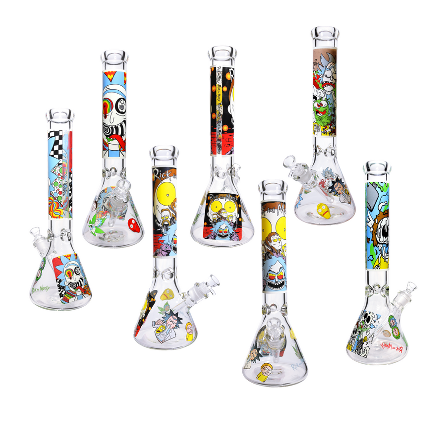 16 Inch R&M Style Glass Water Pipe Bong