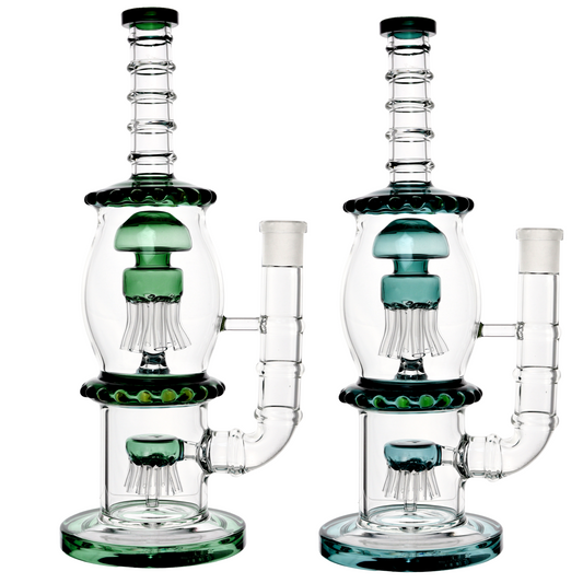 13 in - One Tree Double Chamber Glass Bong 18 mm