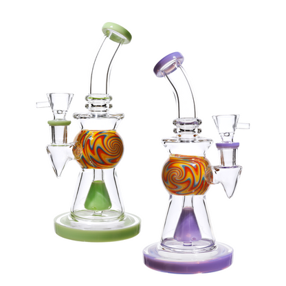 9 in - Wig Wag Ball Center Glass Bong