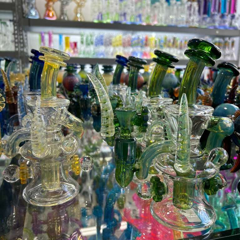 7 Inch Fancy Artistic Glass Water Pipe