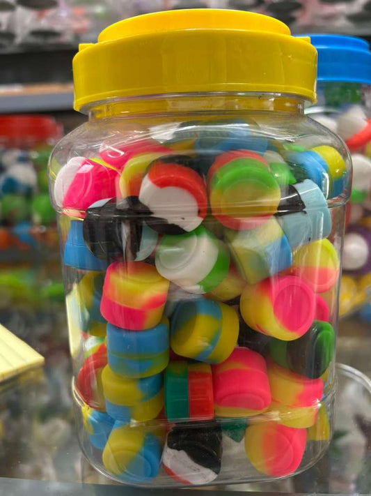 120 pcs - JAR of Small Silicone Container Assorted Colors