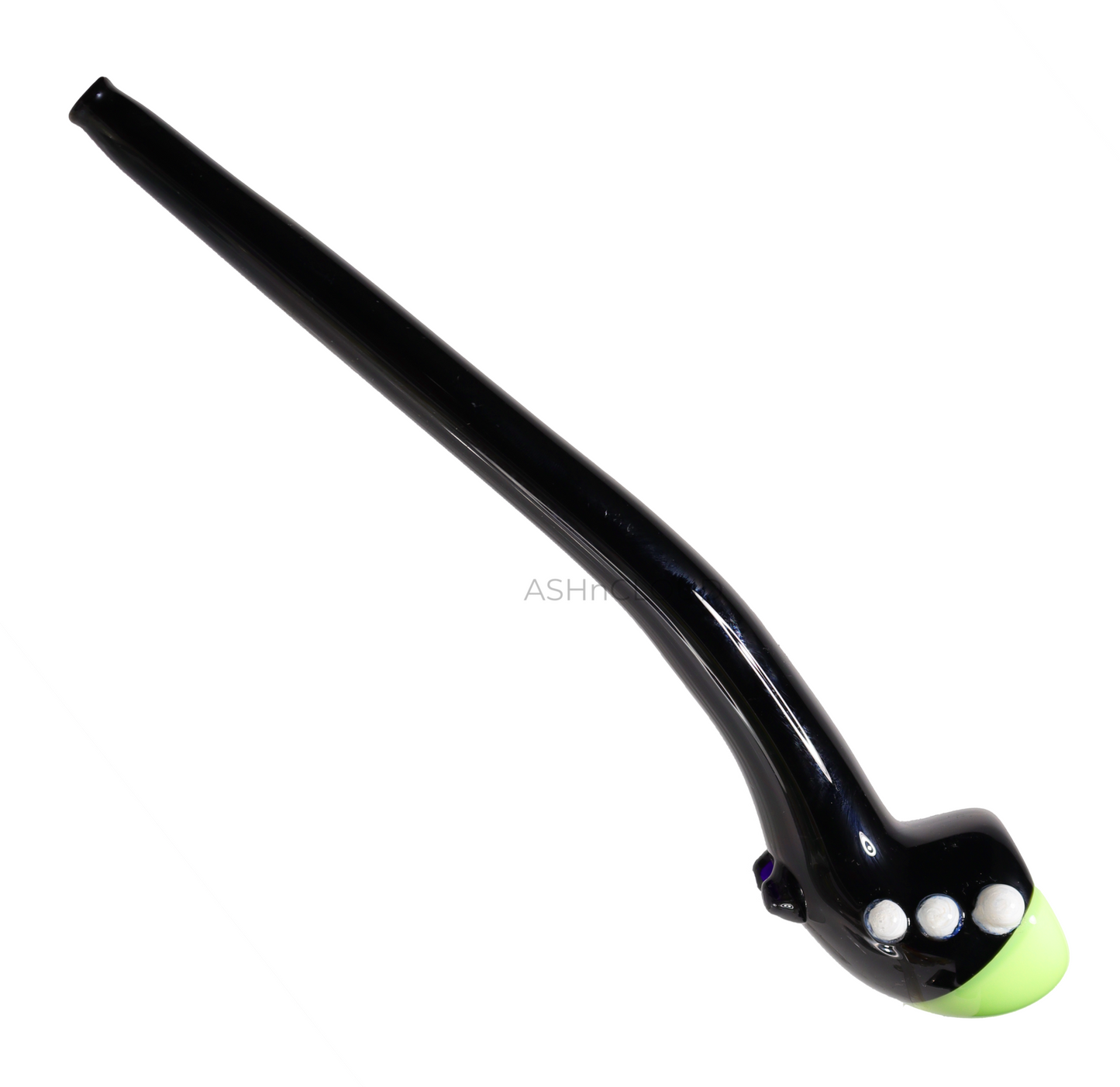 Black Doted Glass Sherlock Pipe