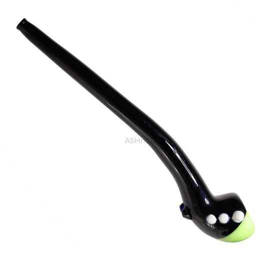 Black Doted Glass Sherlock Pipe