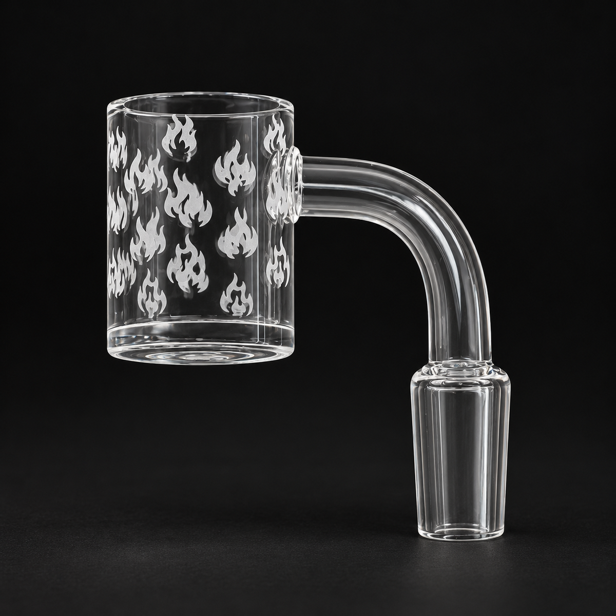 14mm Flame Etched Quartz Banger – 90°