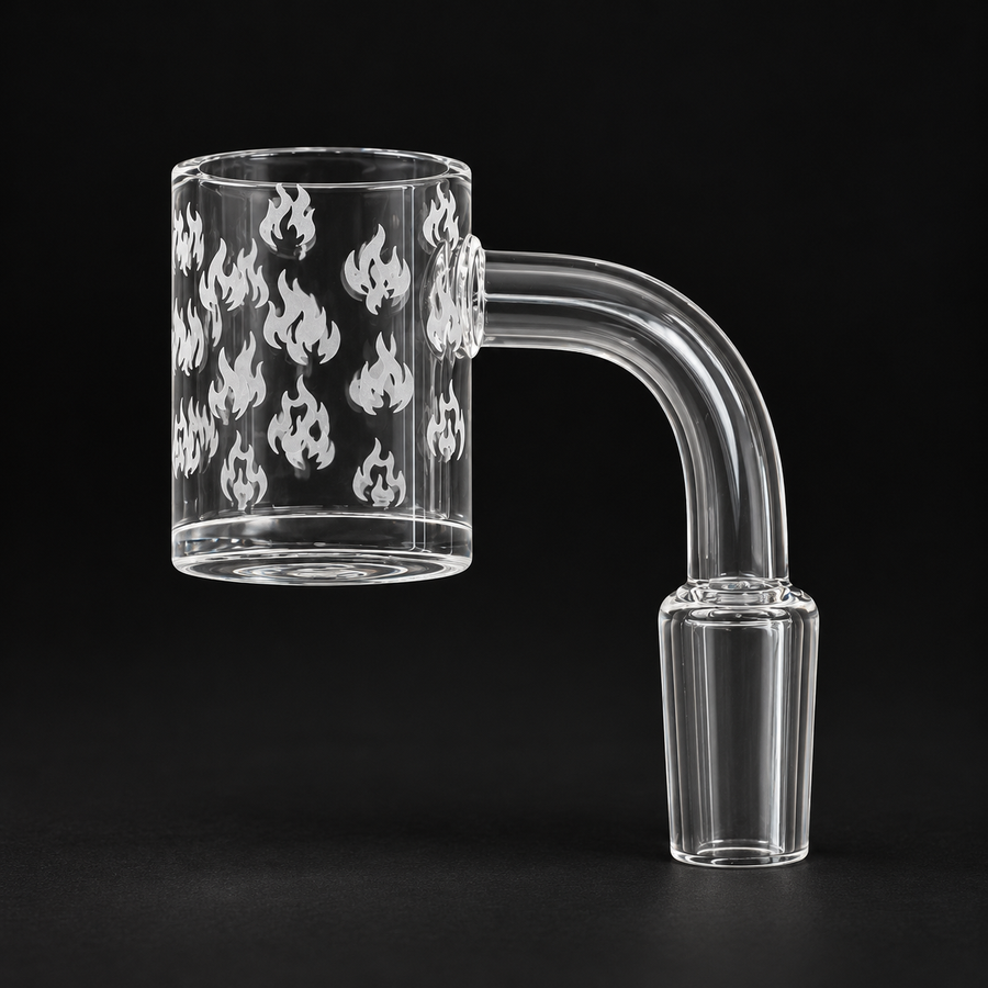 14mm Flame Etched Quartz Banger – 90°