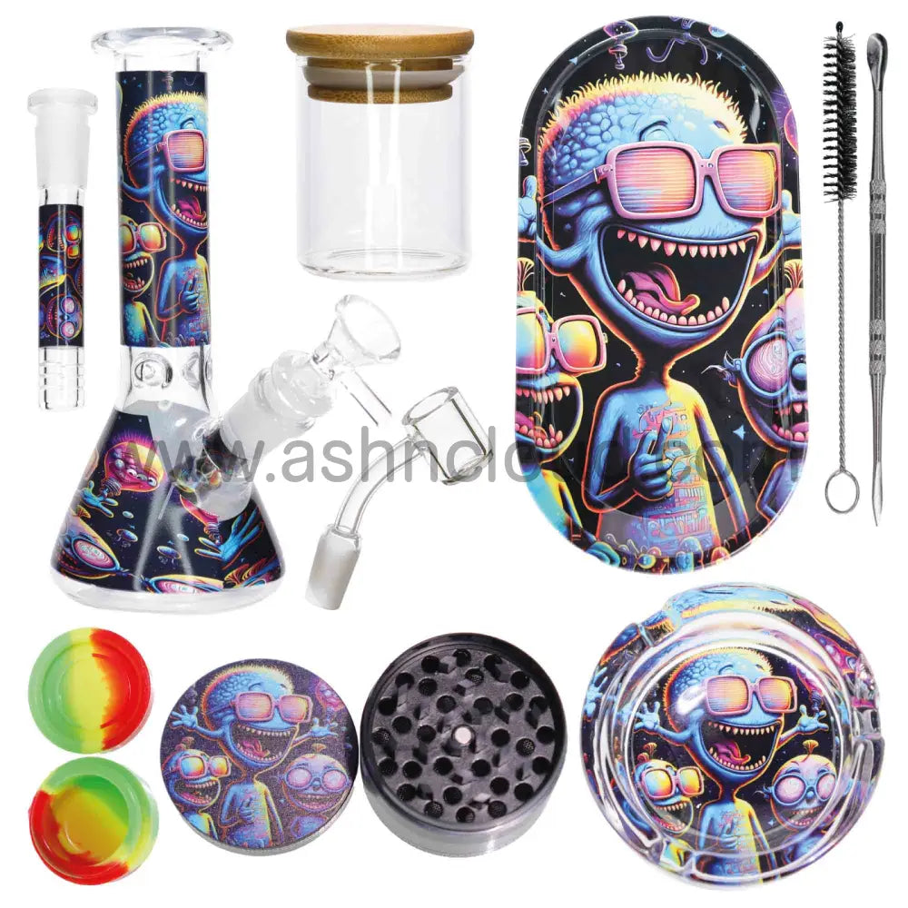 Best Seller - Blue Ovni Gift Box Water Pipe For Holidays Kit Wax/Weed