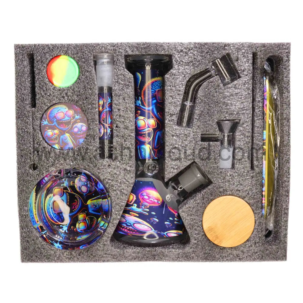 Best Seller - Blue Ovni Gift Box Water Pipe For Holidays Kit Wax/Weed