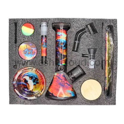 Best Seller - Skull Gift Box Water Pipe For Holidays Kit Wax/Weed