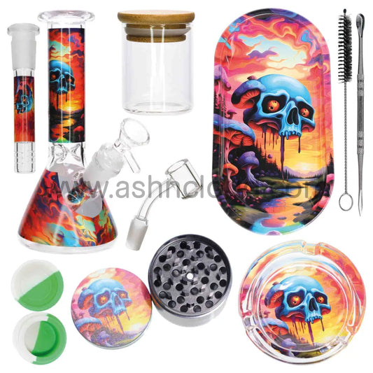 Best Seller - Skull Gift Box Water Pipe For Holidays Kit Wax/Weed