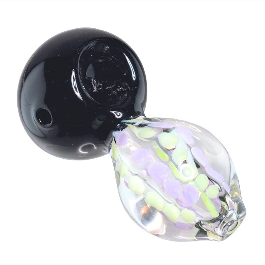 4 Inch Ball Spoon Glass Pipe with Dotted Handle