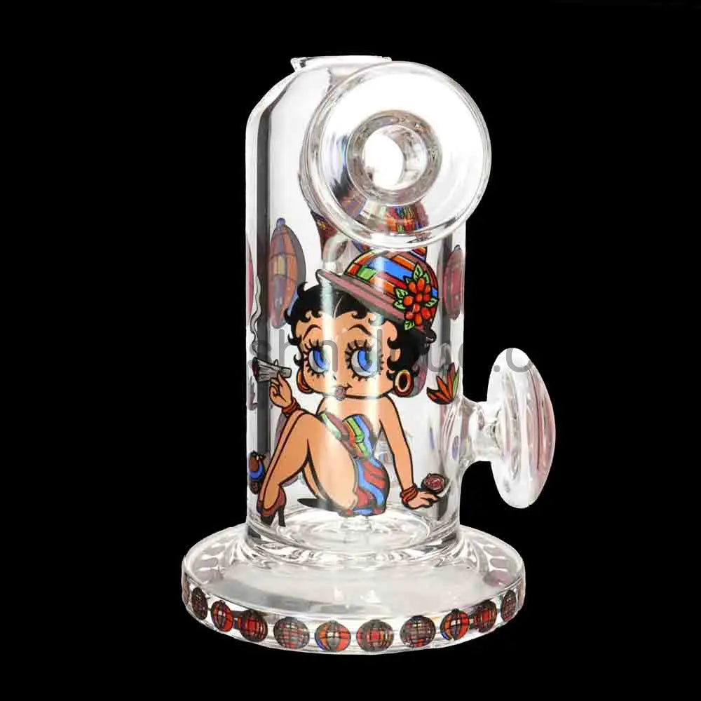 Betty Boop 8’’ Thick Cartoon Vintage Glass Bong with Internal Perc – Wholesale Water Pipe