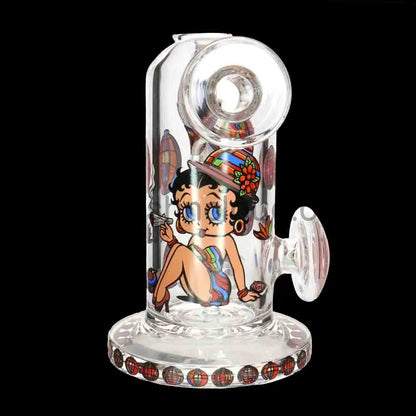 Betty Boop 8’’ Thick Cartoon Vintage Glass Bong with Internal Perc – Wholesale Water Pipe