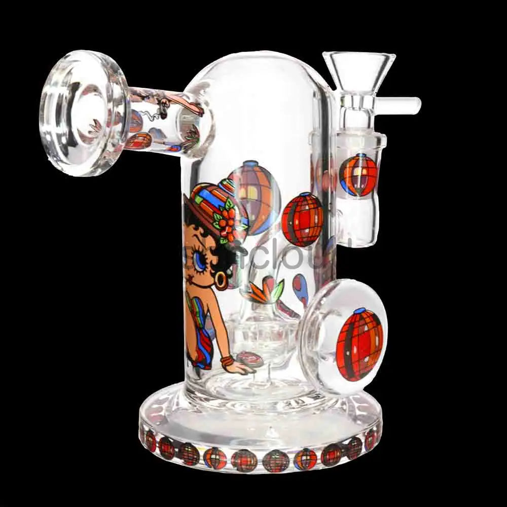 Betty Boop 8’’ Thick Cartoon Vintage Glass Bong with Internal Perc – Wholesale Water Pipe