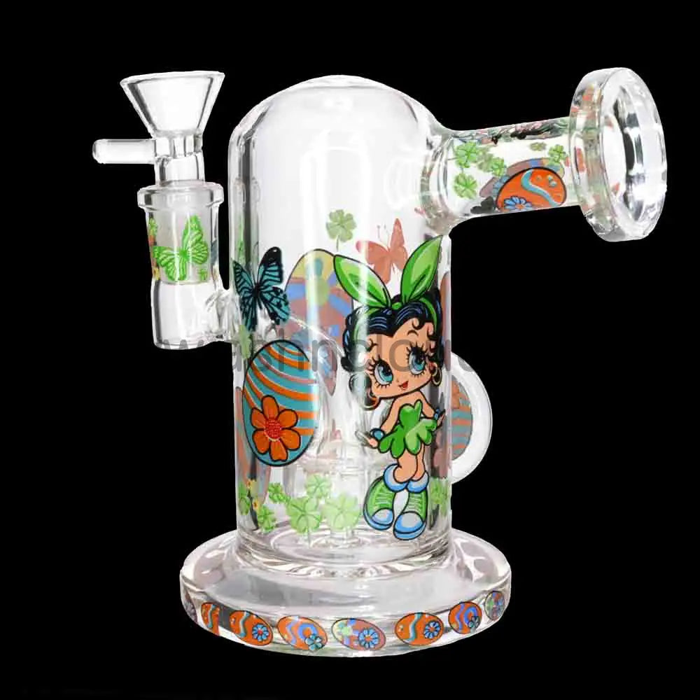 Betty Boop 8’’ Thick Cartoon Vintage Glass Bong with Internal Perc – Wholesale Water Pipe