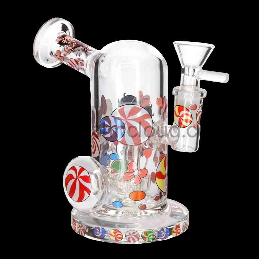 Betty Boop 8’’ Thick Cartoon Vintage Glass Bong with Internal Perc – Wholesale Water Pipe