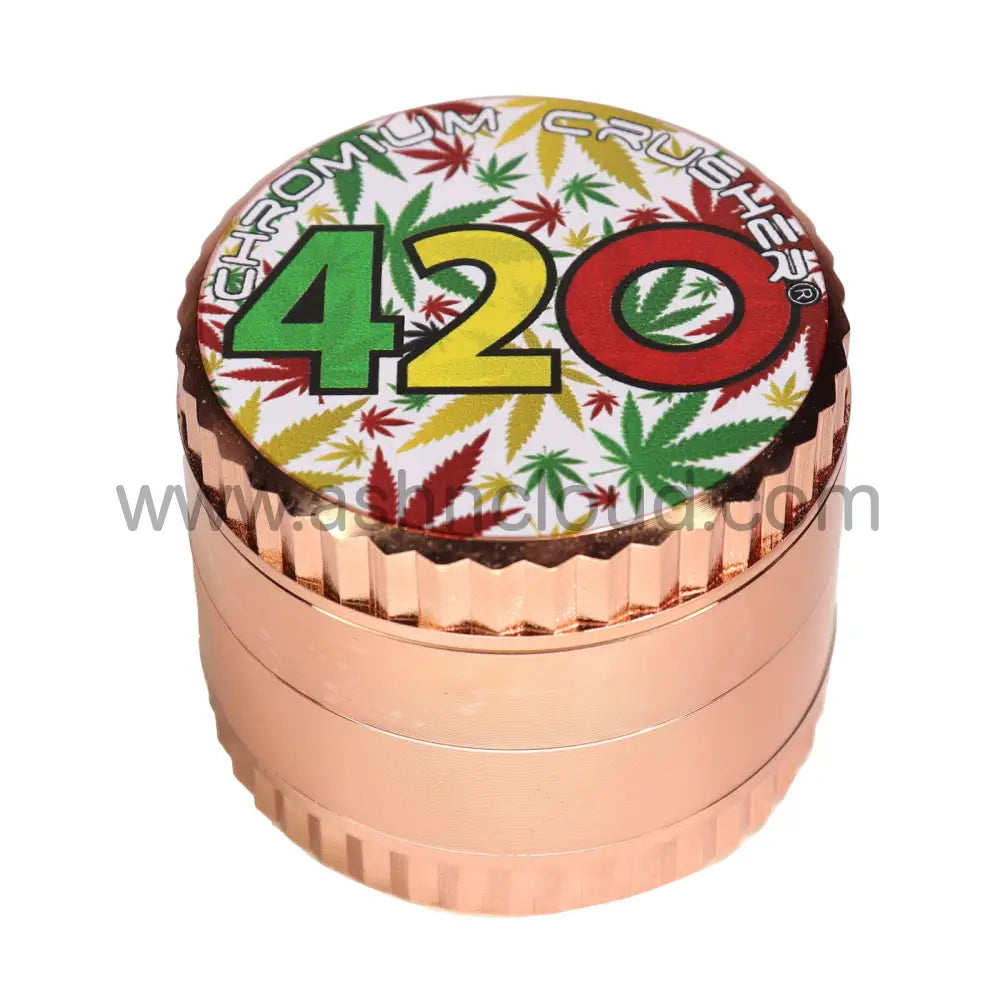 Chromium 2’’ Crusher 4-Piece Herb Grinder Display (6-Pack) – 420 Collection - 70394