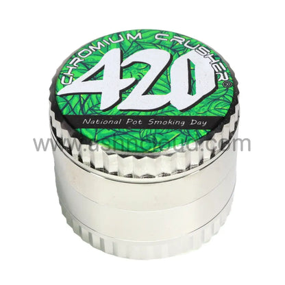 Chromium 2’’ Crusher 4-Piece Herb Grinder Display (6-Pack) – 420 Collection - 70394