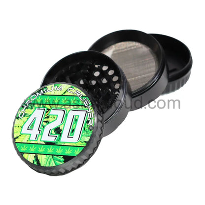 Chromium 2’’ Crusher 4-Piece Herb Grinder Display (6-Pack) – 420 Collection - 70394