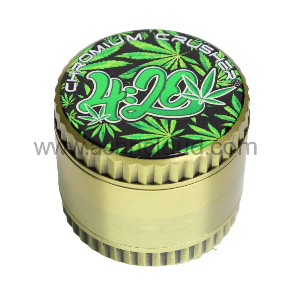 Chromium 2’’ Crusher 4-Piece Herb Grinder Display (6-Pack) – 420 Collection - 70394
