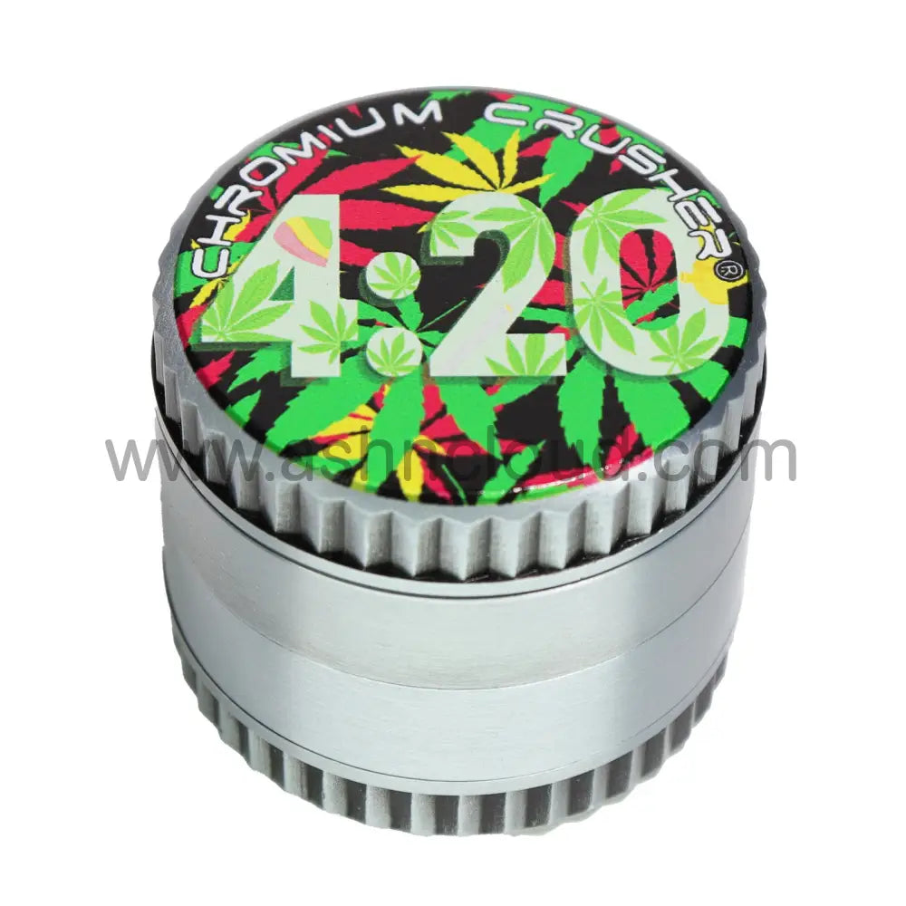 Chromium 2’’ Crusher 4-Piece Herb Grinder Display (6-Pack) – 420 Collection - 70394