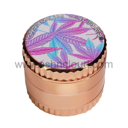 Chromium Crusher 4-Piece Herb Grinder Display (6-Pack) – 2’’ Leaf Design - 70393