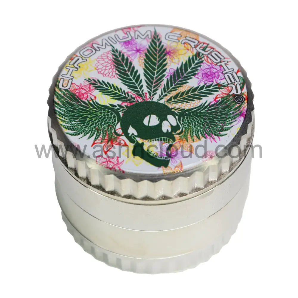 Chromium Crusher 4-Piece Herb Grinder Display (6-Pack) – 2’’ Leaf Design - 70393
