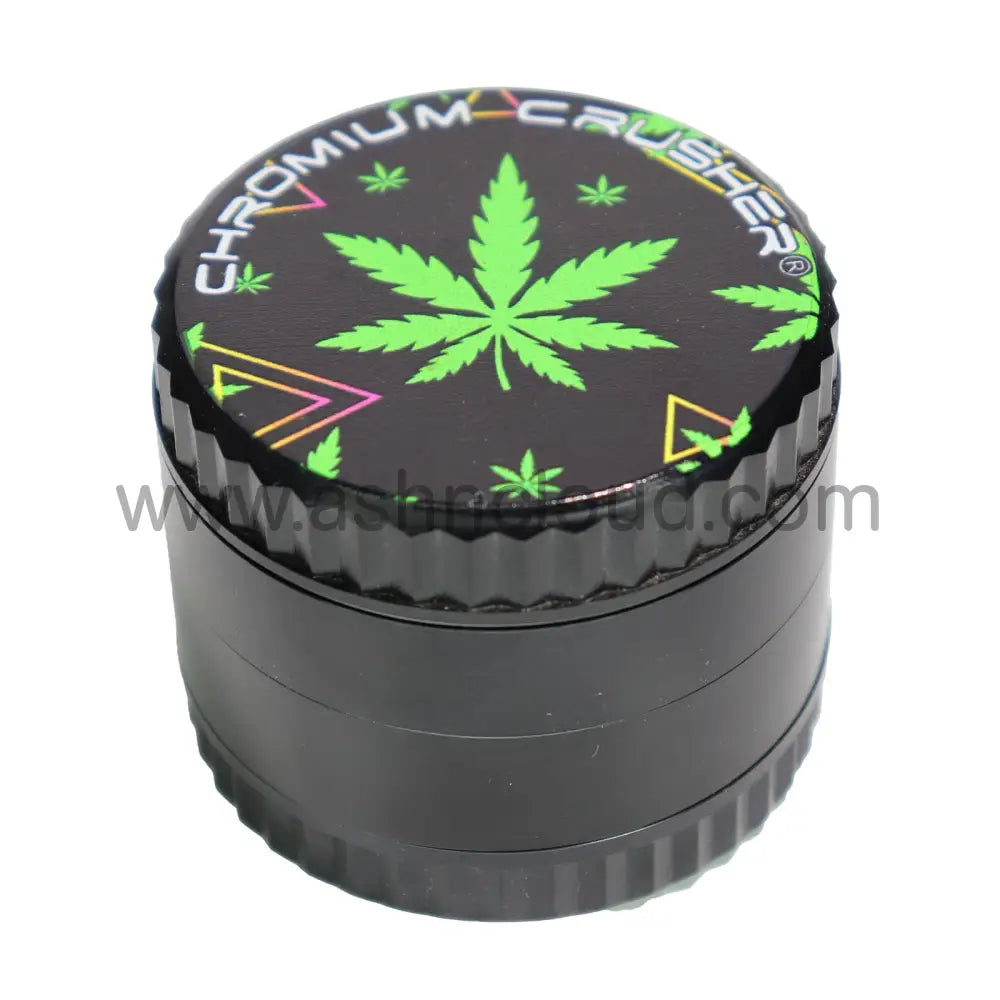 Chromium Crusher 4-Piece Herb Grinder Display (6-Pack) – 2’’ Leaf Design - 70393