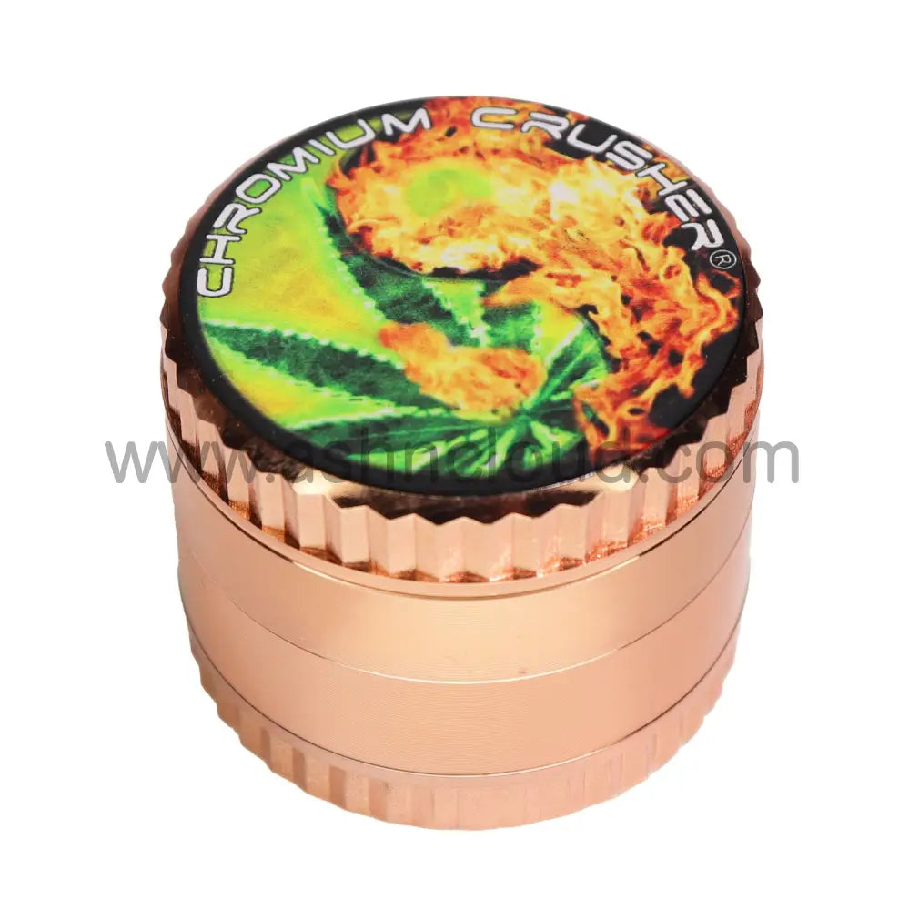 Chromium Crusher 4-Piece Herb Grinder Display (6-Pack) – 2’’ Leaf Design - 70393