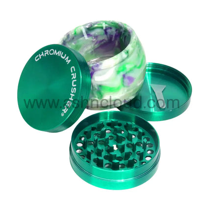 Chromium Crusher 70427 2.5-Inch 4-Piece Grinder with XL Resin Marble Stash Compartment – Wholesale