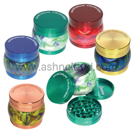 Chromium Crusher 70427 2.5-Inch 4-Piece Grinder with XL Resin Marble Stash Compartment – Wholesale