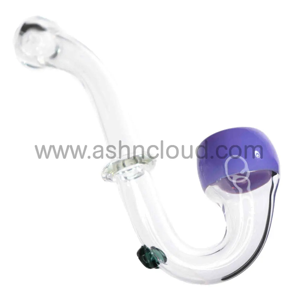 Clear Body Multicolor Glass Sherlock Pipe