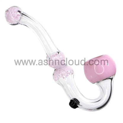 Clear Body Multicolor Showerhead Glass Sherlock Pipe