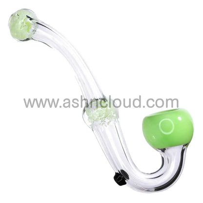 Clear Body Multicolor Showerhead Glass Sherlock Pipe