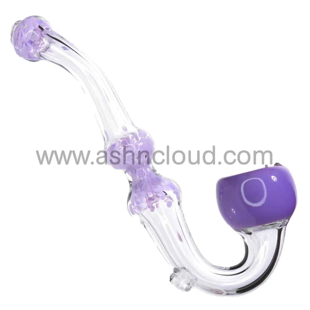 Clear Body Multicolor Showerhead Glass Sherlock Pipe