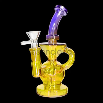 🌈 Color Recycler Water Pipe – 7 Inch | Compact Recycler Bong