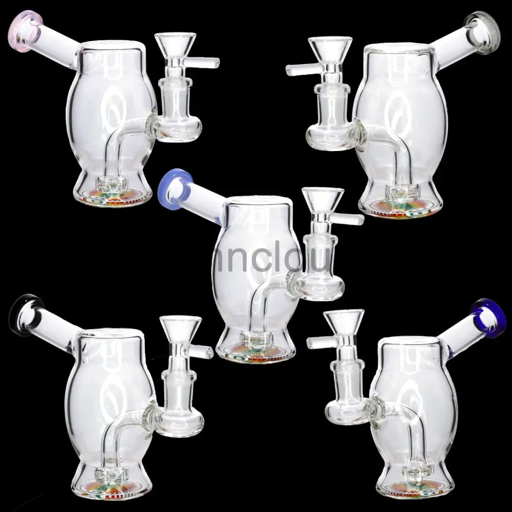 Compact Barrel Mini Water Pipe – 6.5 Inch | Countertop Fast-Turn Glass Bong