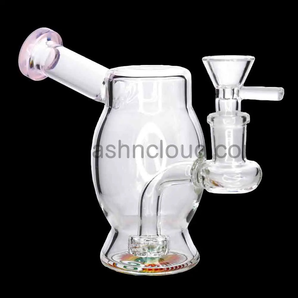 Compact Barrel Mini Water Pipe – 6.5 Inch | Countertop Fast-Turn Glass Bong